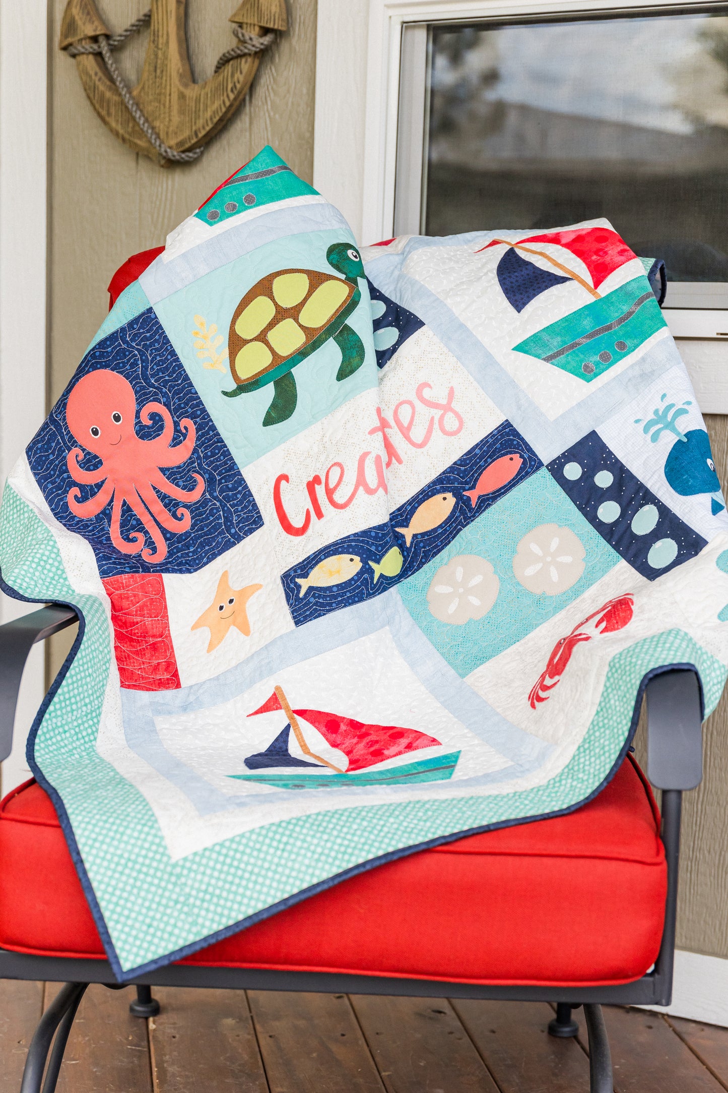 Creatures of the Deep Blue Quilt Pattern PDF