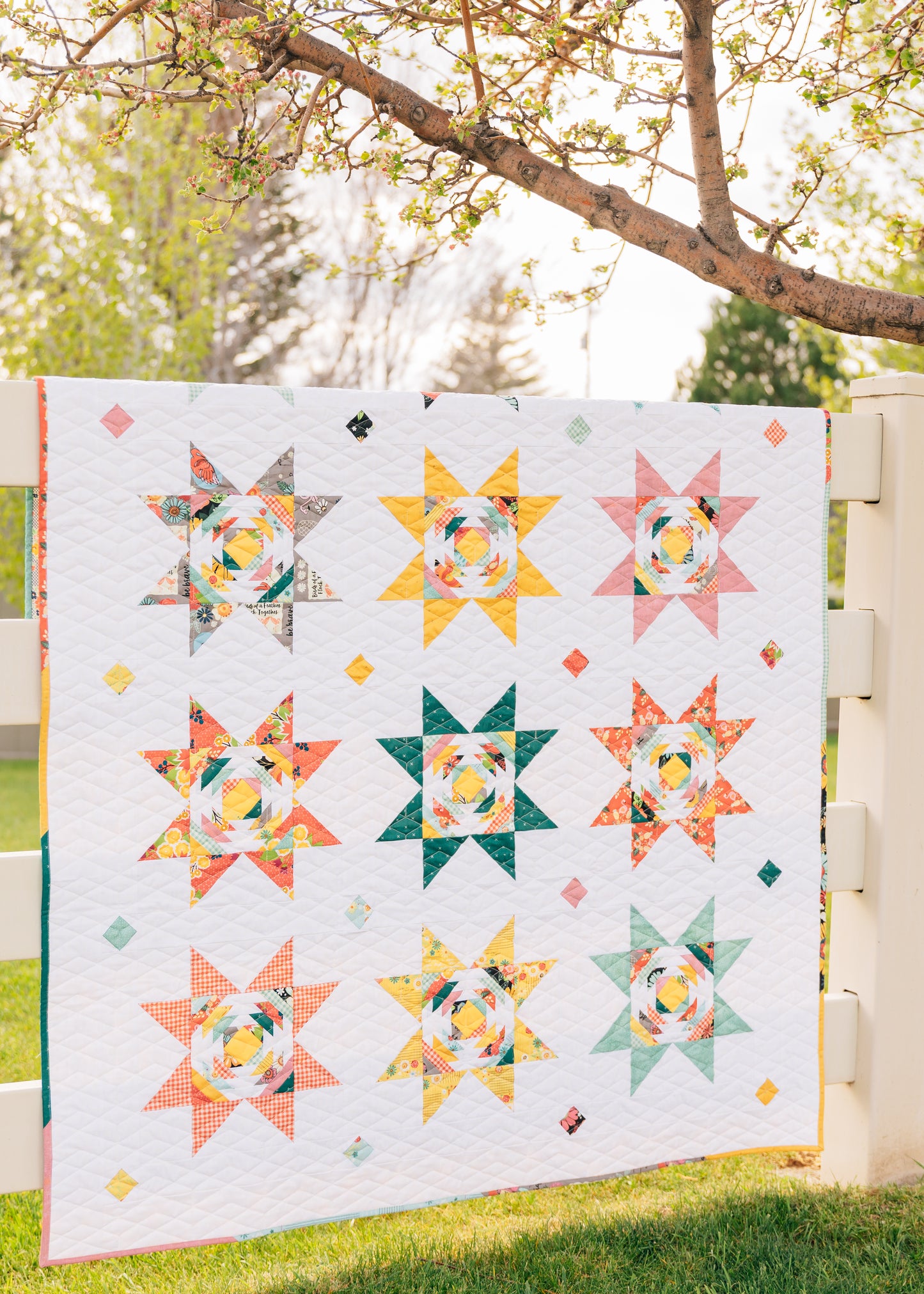 Pineapple Stars Quilt Pattern PDF
