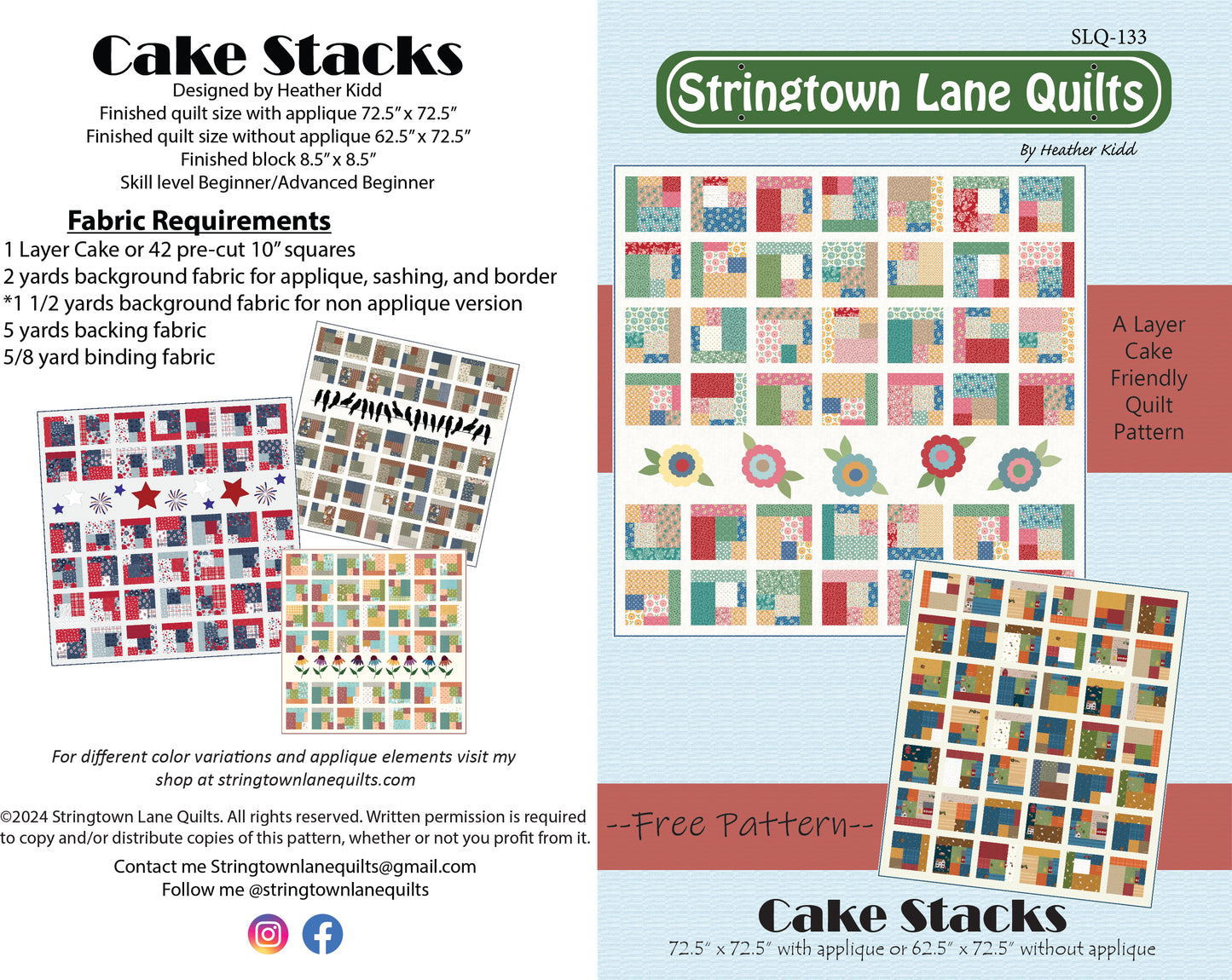 FREE Cake Stacks Quilt Pattern PDF