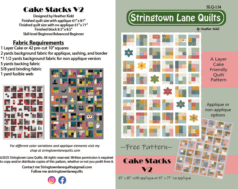 FREE Cake Stacks V2 Pattern PDF (Layer Cake Friendly)