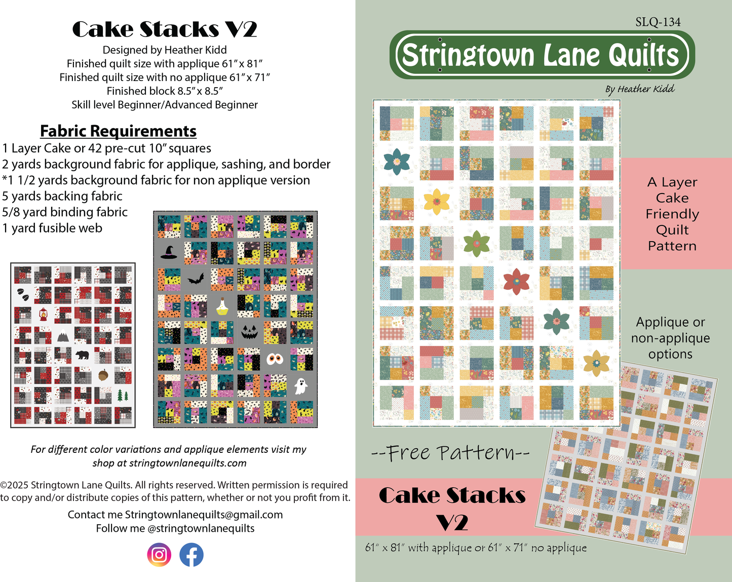 FREE Cake Stacks V2 Pattern PDF (Layer Cake Friendly)
