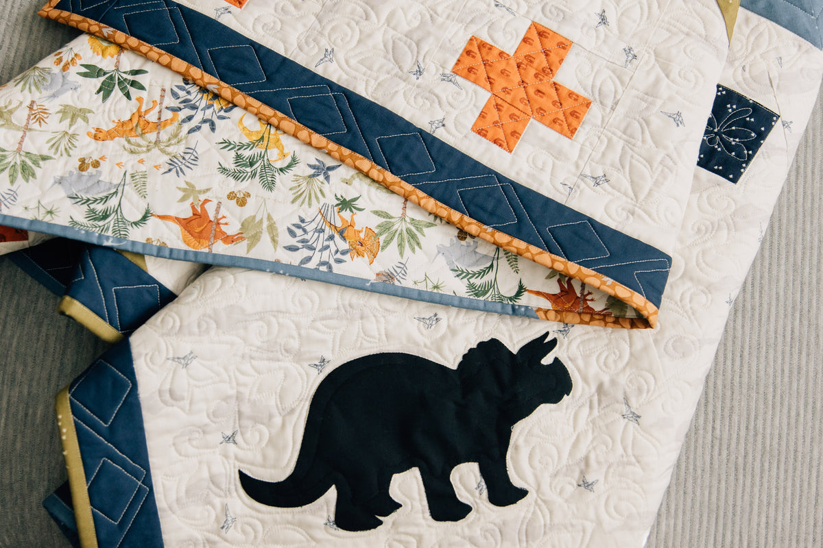 Little Dino Explorer Quilt Pattern PDF – stringtownlanequilts