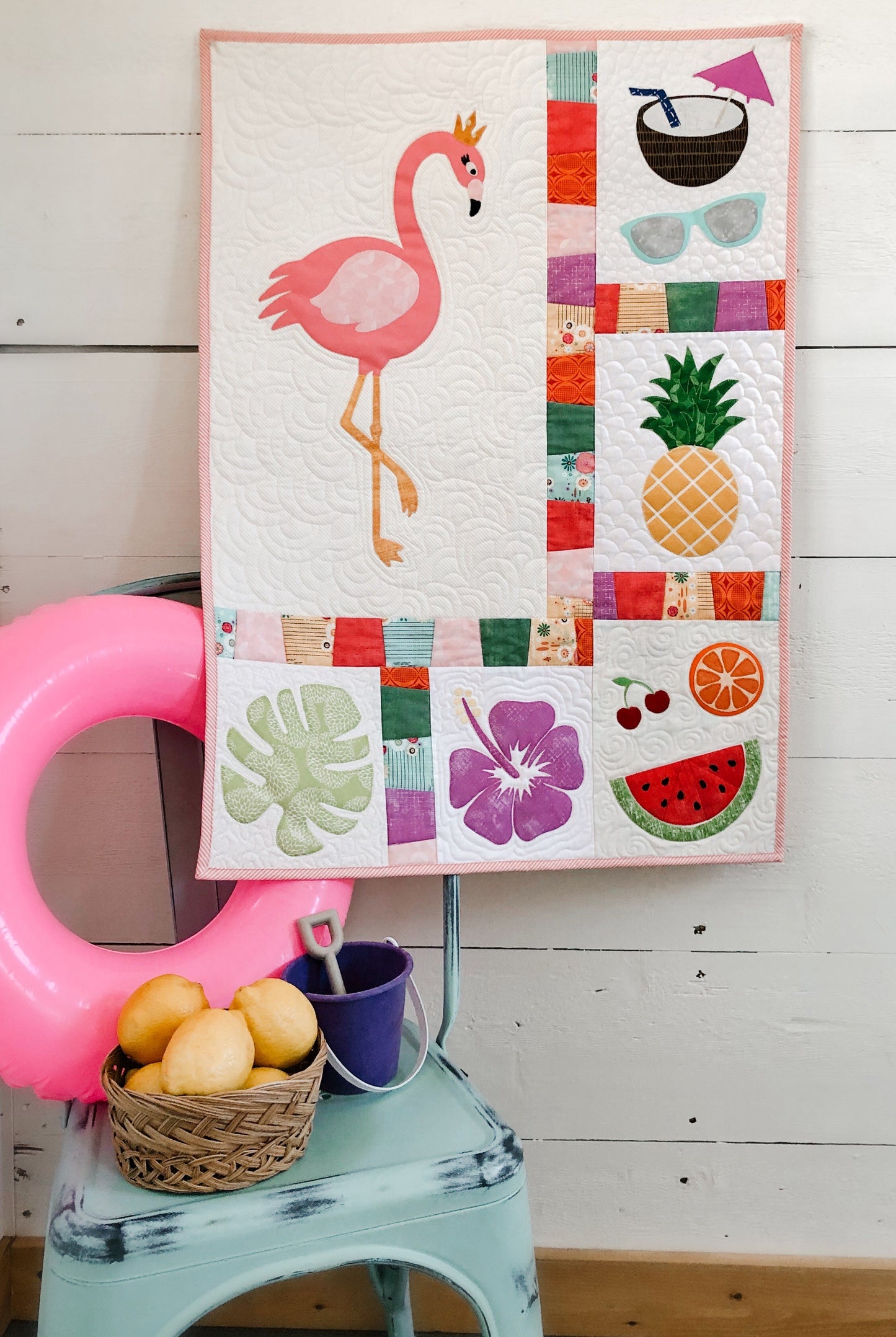 Flamingo Summer Quilt Pattern PDF