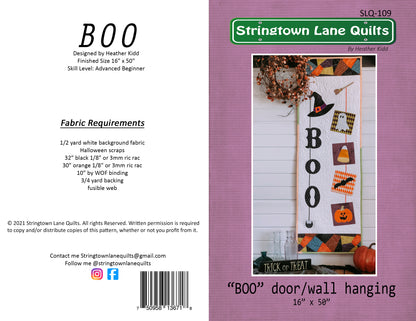 BOO Quilt Pattern PDF