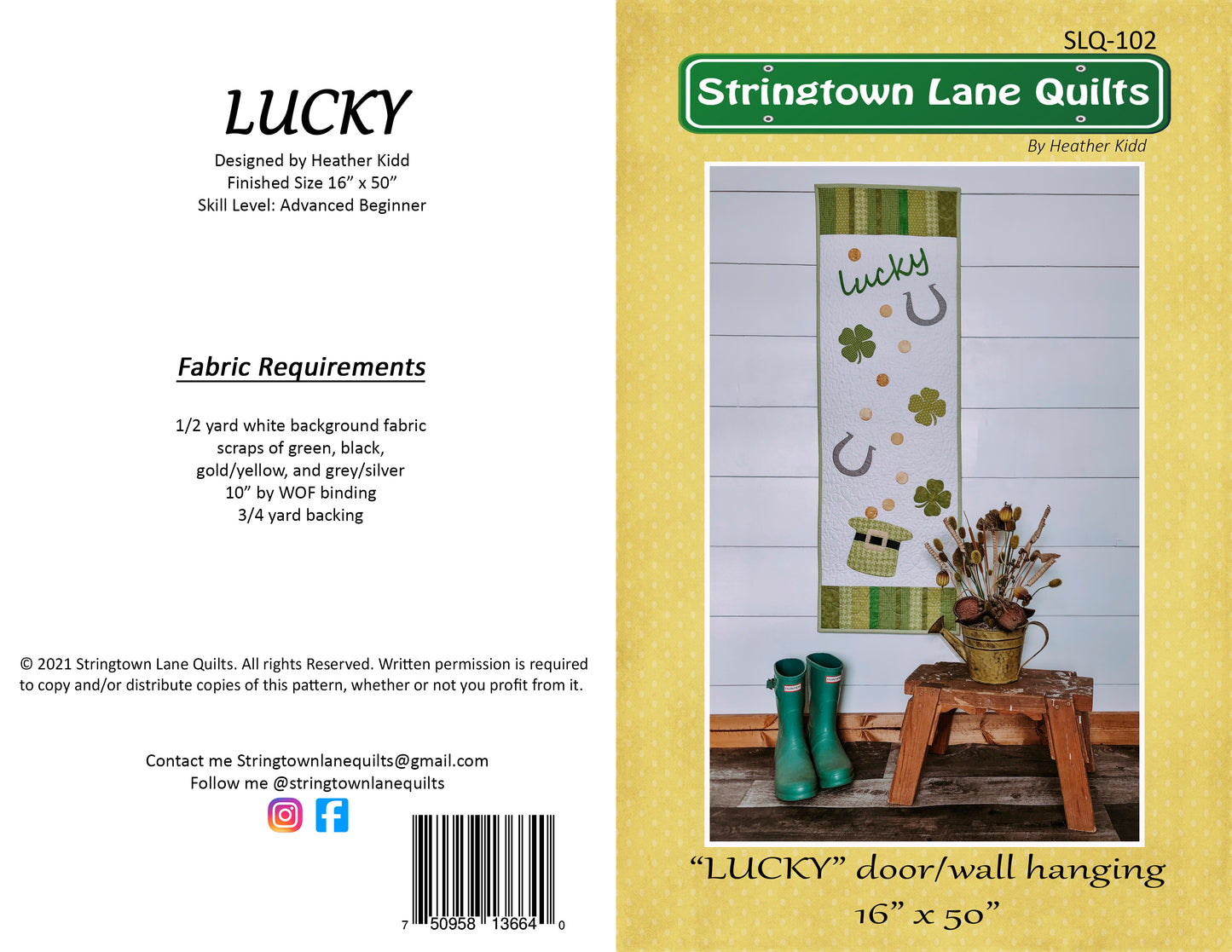 Lucky Quilt Pattern PDF