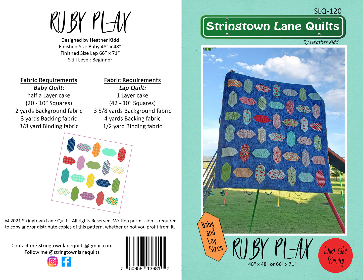 Ruby Play Quilt Pattern PDF