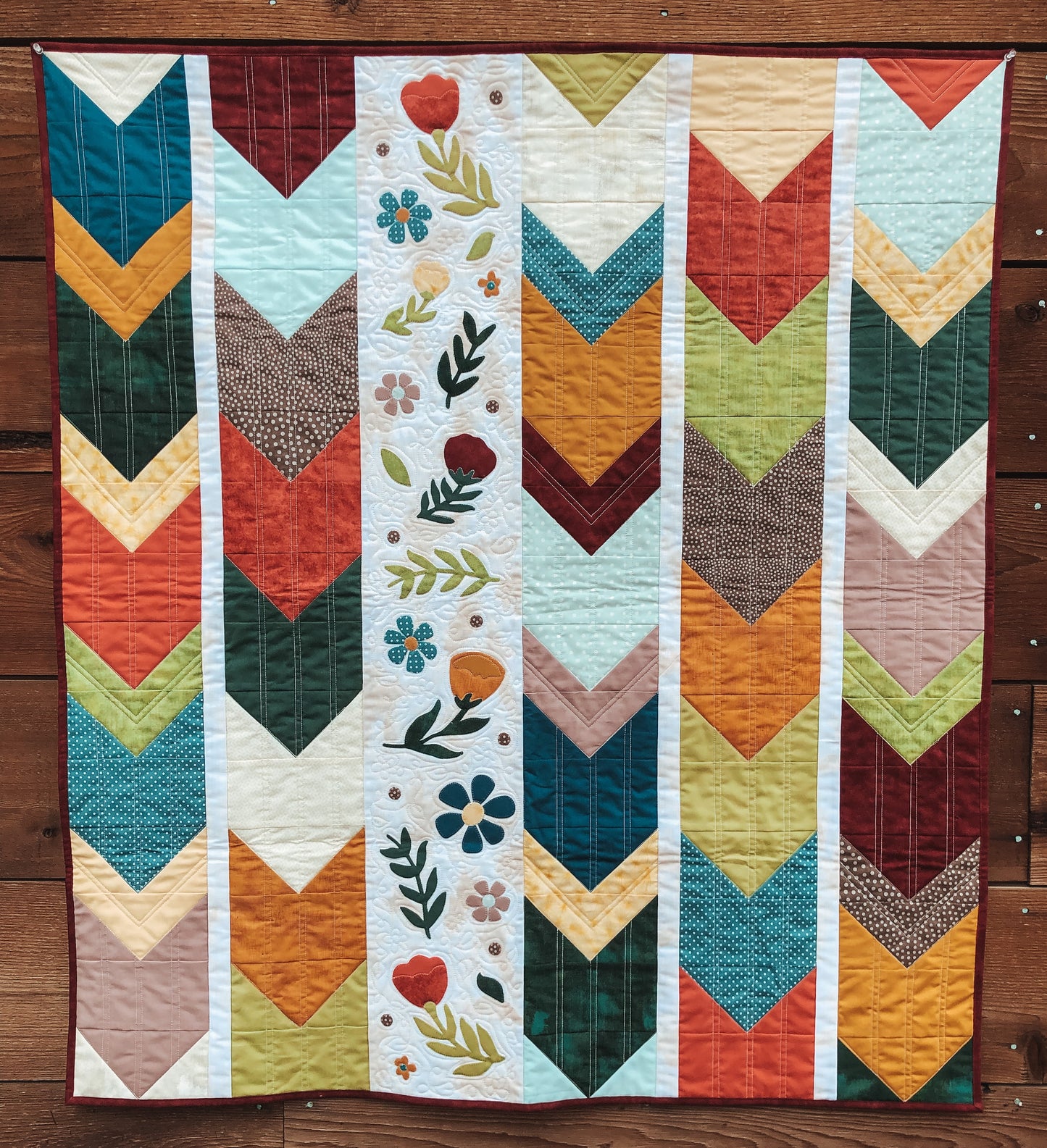 Blossoming Chevron Quilt Pattern PDF